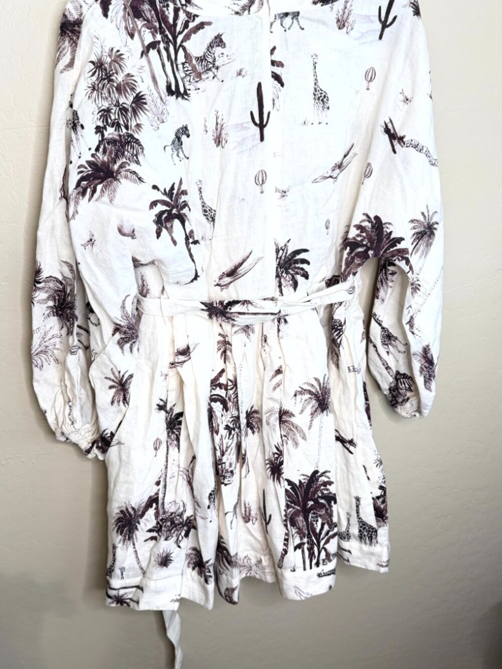 Banana Republic Lightweight Linen Mini Flowy Dress Large - Picture 10 of 11